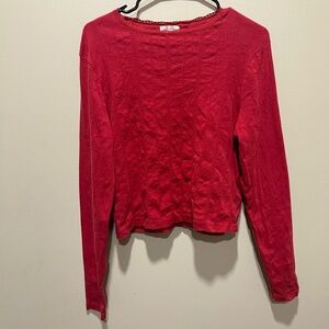 TopShop Pink Long Sleev Top